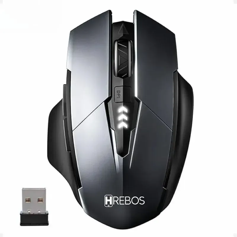 Mouse recarregável sem fio hrebos  - Imagem 3